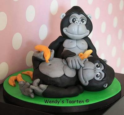 gorilla's  - Cake by Wendy Schlagwein