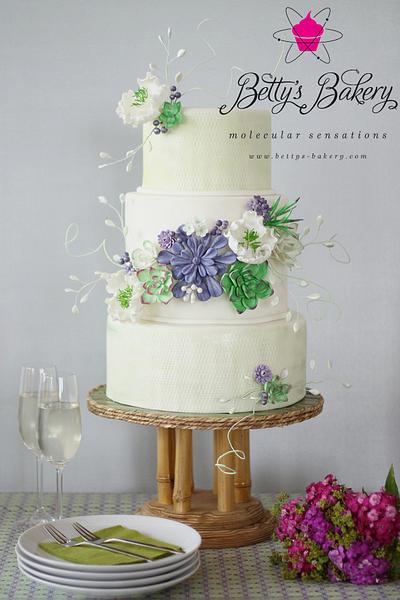"Succulent Wedding Cake" - Cake by Betty's Bakery (molecular sensations)