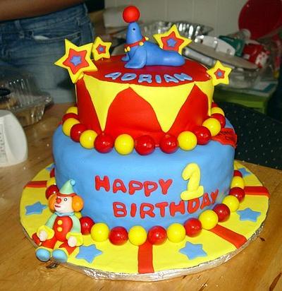 Circus Themed Birthday Cake  - Cake by Jeana Byrd