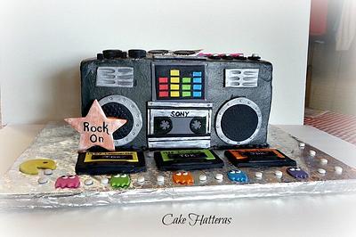 80's Boom Box for 25th Class Reunion - Cake by Donna Tokazowski- Cake Hatteras, Martinsburg WV