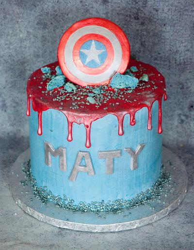 Captain America drip cake - Cake by Kejky