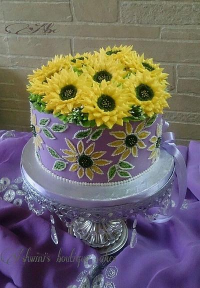 Lavender - yellows - Cake by Ashwini Tupe