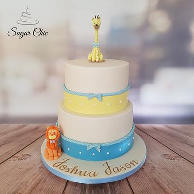 x Animal Christening Cake x  - Cake by Sugar Chic