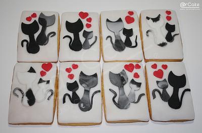 cats for Valentine's Day - Cake by maria antonietta motta - arcake -