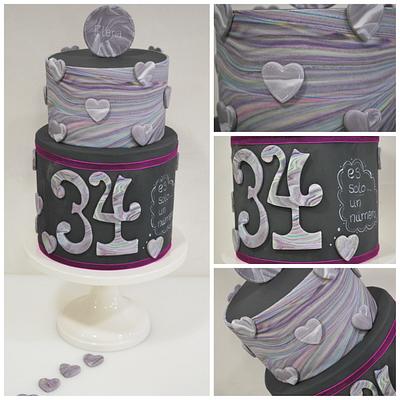 34 is only a number... - Cake by Ponona Cakes - Elena Ballesteros
