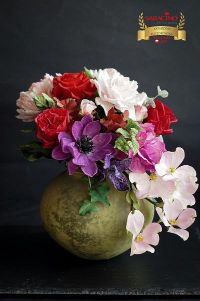 Bouquet flowers - Cake by Katarzynka