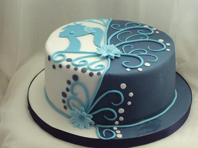 Silhouette in Blue - Cake by Christine