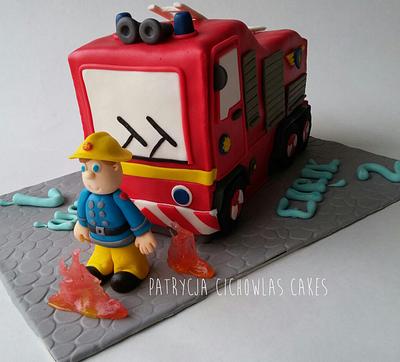 fireman Sam cake - Cake by Hokus Pokus Cakes- Patrycja Cichowlas