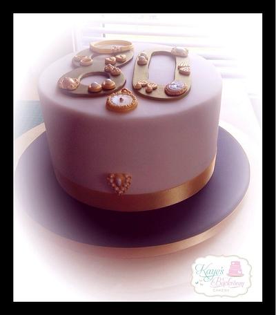 80th birthday cake - Cake by Kaye's Backroom Cakery