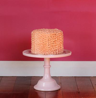 Dusky Pink Ruffle Cake - Cake by Miriam