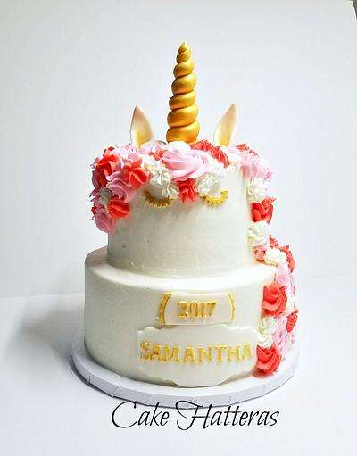 Unicorn Graduation Cake - Cake by Donna Tokazowski- Cake Hatteras, Martinsburg WV