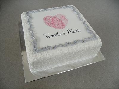 fingerprints wedding cake - Cake by Makina