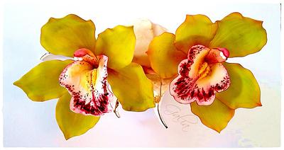 Cymbidium Orchid - Cake by Galya's Art 