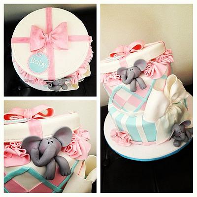 Baby Elephant Baby Shower Cake - Cake by Esther Williams