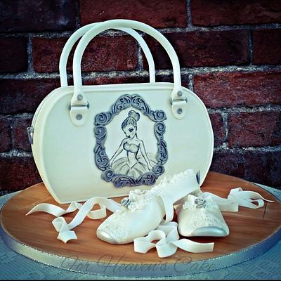 Gold (award winning) Ballet Slippers and Handbag - Cake by Bobbie-Anne Wright (For Heaven's Cake)
