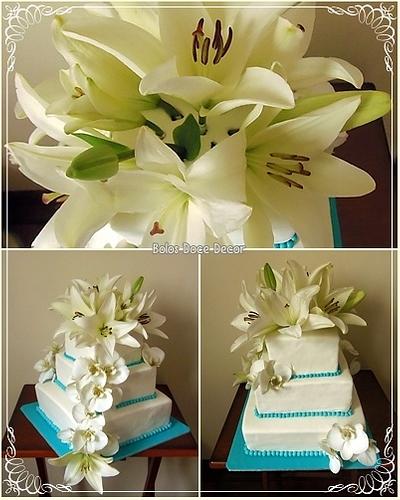Floral Wedding Cake - Cake by Bolos Doce Decor