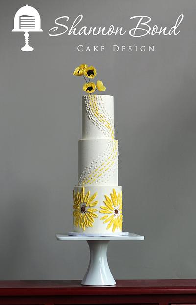 Buttercream Bas Relief Sunflowers - Cake by Shannon Bond Cake Design
