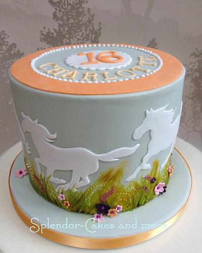 Wild horses for Charlotte - Cake by Ellen Redmond@Splendor Cakes