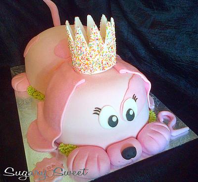 Pink Pup - Cake by Sugary Sweet