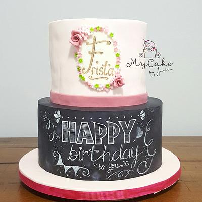 chalkboard cake - Cake by Hopechan