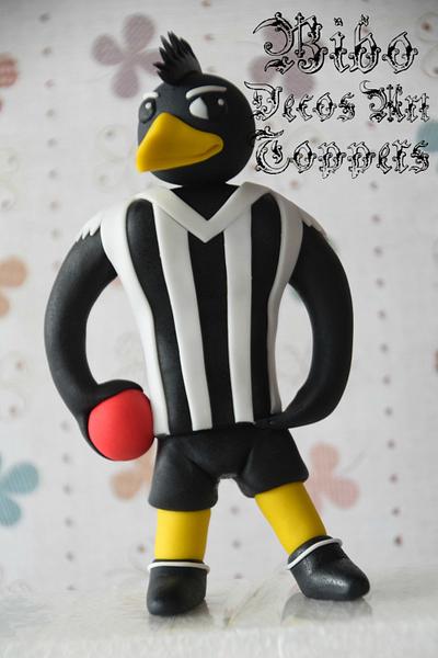 Collingwood Magpie Cake Topper  - Cake by BiboDecosArtToppers 