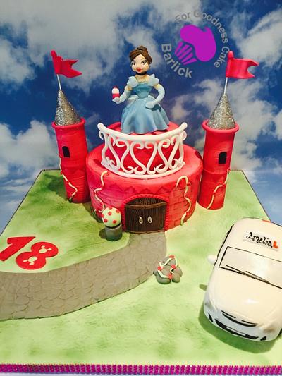 Princess castle and driving lessons for cinderella - Cake by For goodness cake barlick 