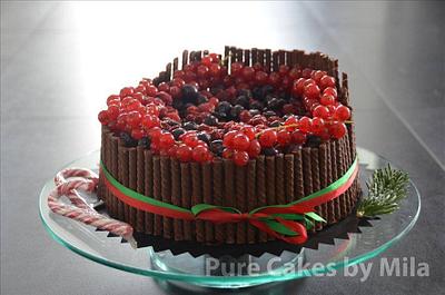 Heavenly Black Forest Christmas Cake - Cake by Mila - Pure Cakes by Mila