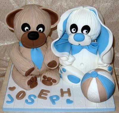Bunny and teddy  - Cake by Icing to Slicing