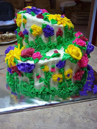 flowers,flowers, flowers - Cake by kathy 