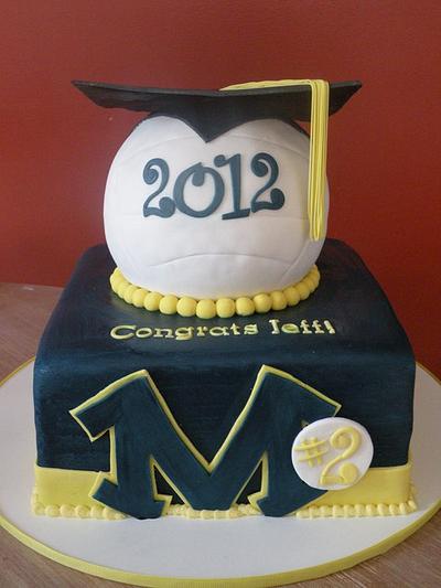 volleyball graduation cake - Cake by Dani Johnson