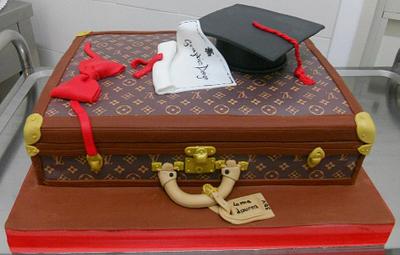 Vuitton Graduation Cake - Cake by virginia