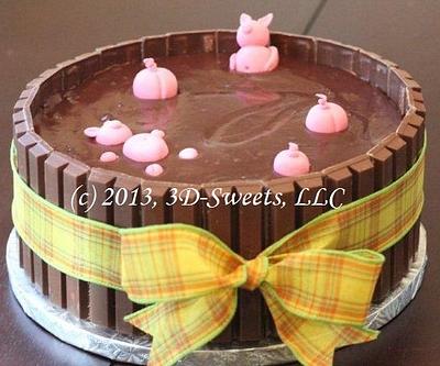 Piggies in the Mud - Cake by 3DSweets