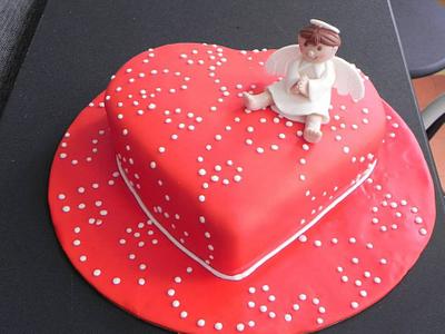 cake heart /angel - Cake by cendrine