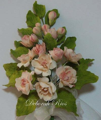 Cherry blossom gumpaste arrangement - Cake by Sugared Inspirations by Debbie