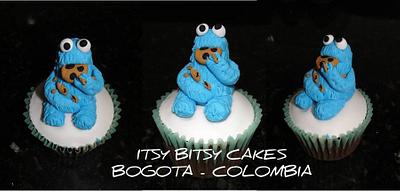 COOKIE MONSTER CUPCAKES - Cake by Itsy Bitsy Cakes