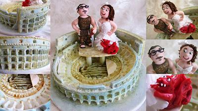 Roman Colosseum wedding cake  - Cake by Natasha Shomali