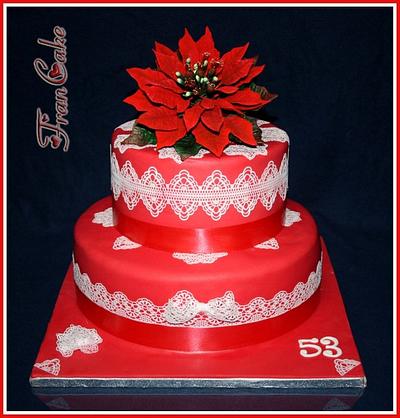 poinsettia cake - Cake by Francesca
