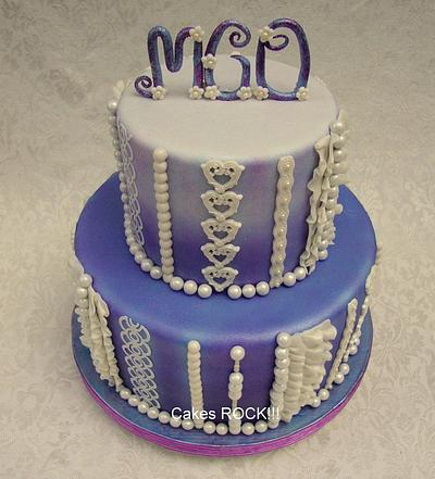 Ombre Purple Sweet Sixteen Cake - Cake by Cakes ROCK!!!  