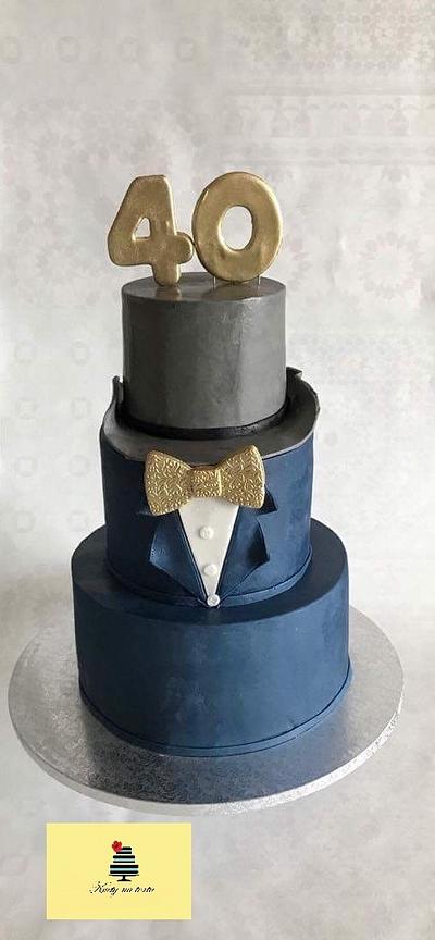 40th birthday - Cake by Kvety na tortu