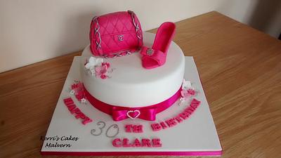 Shoe & Handbag cake x - Cake by Kerri's Cakes