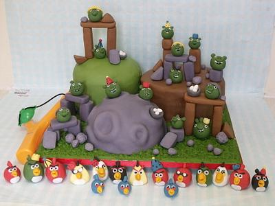 playable angry birds cake - Cake by zoe
