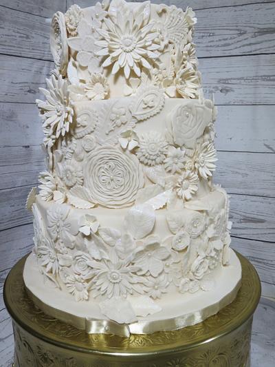 Ivory Wedding - Cake by Nancy T W.