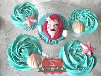 Disney Ariel cupcakes <3 - Cake by Cupcakes la louche wedding & novelty cakes