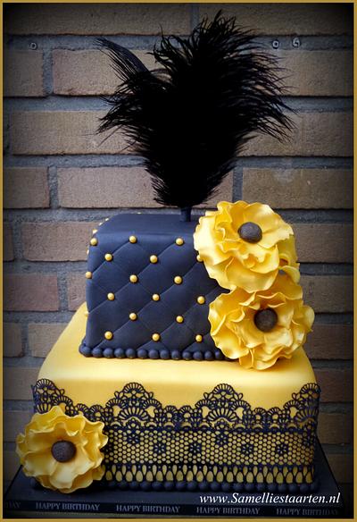 Black and Gold - Cake by Sam & Nel's Taarten