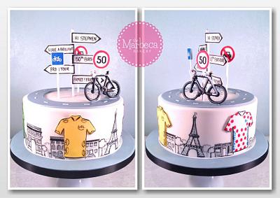 Cycling/Tour de France Cake - Cake by The Marbeca Bakery