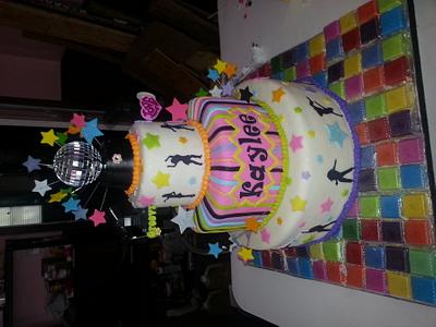 disco dance with light up floor!!! cake - Cake by Kristen