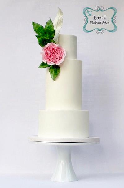 Simple wedding cake  - Cake by Lori Mahoney (Lori's Custom Cakes) 