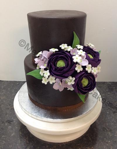 Small Chocolate wedding cake - Cake by Melanie Mangrum