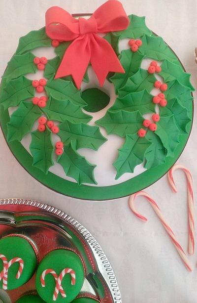 Christmas Wreath Cake - Cake by Tiers Of Happiness