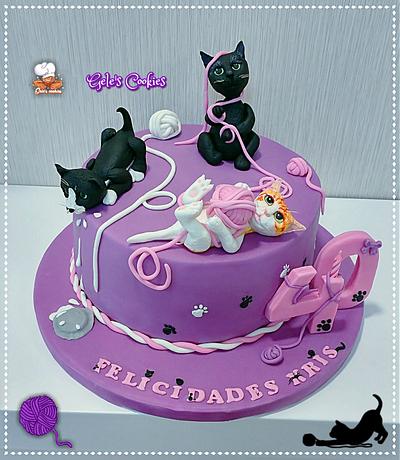 Funny cats - Cake by Gele's Cookies